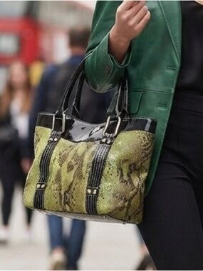 Maxx New York Vegan Patent Leather and Snakeskin Bag NWT